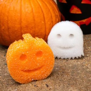 Scrub Daddy Halloween Shapes – 2 Count – Scrub Mommy Pumpkin and Scrub Daddy Ghost | scrubdaddy Selection | Scrubdaddystart CB2E