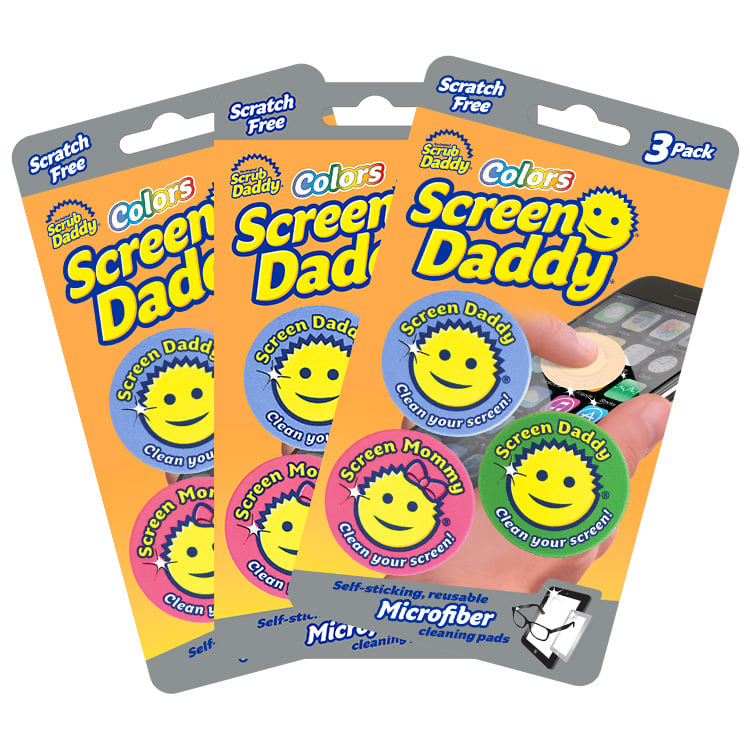 Scrub Daddy Screen Daddy 3 Count Bundle (3 packages of 3 Screen Daddys) | scrubdaddy Selection | Scrubdaddystart 950B